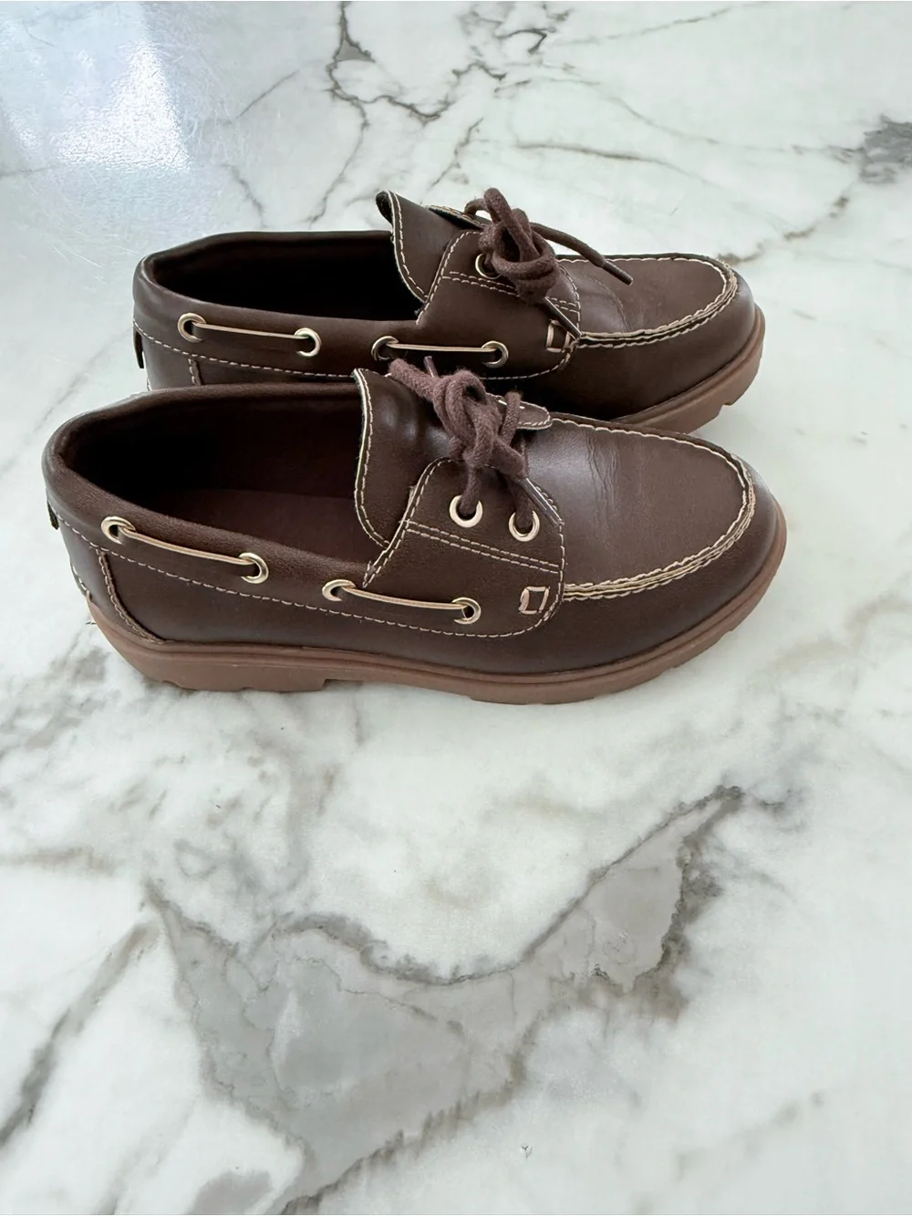 H&M Brown Kids Boat Shoes with Contrast Stitching